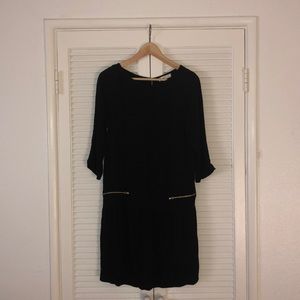 3/4 Sleeve Viscose Drop Waist Dress